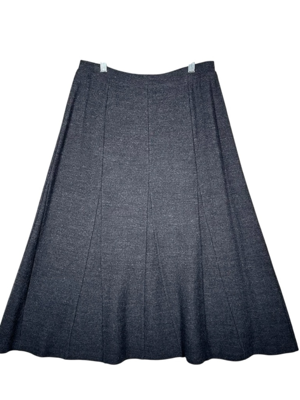 EILEEN FISHER Boiled Wool Midi Flared Skirt in charcoal - Picture 2 of 8
